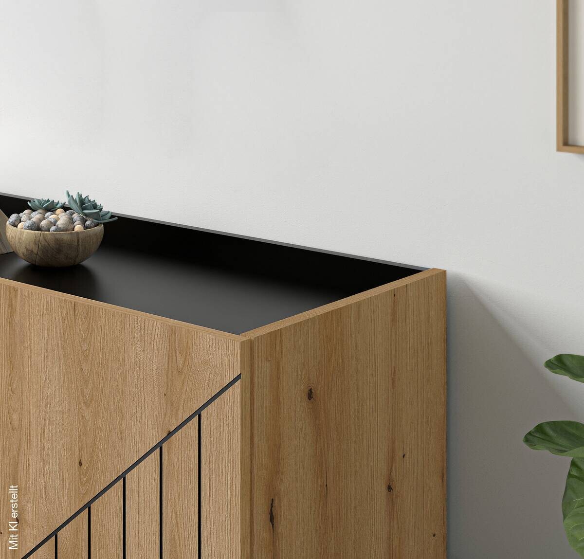 Sideboard Neo Evoke Oak Nachbildung schwarz B/H/T: ca. 120x81x40 cm