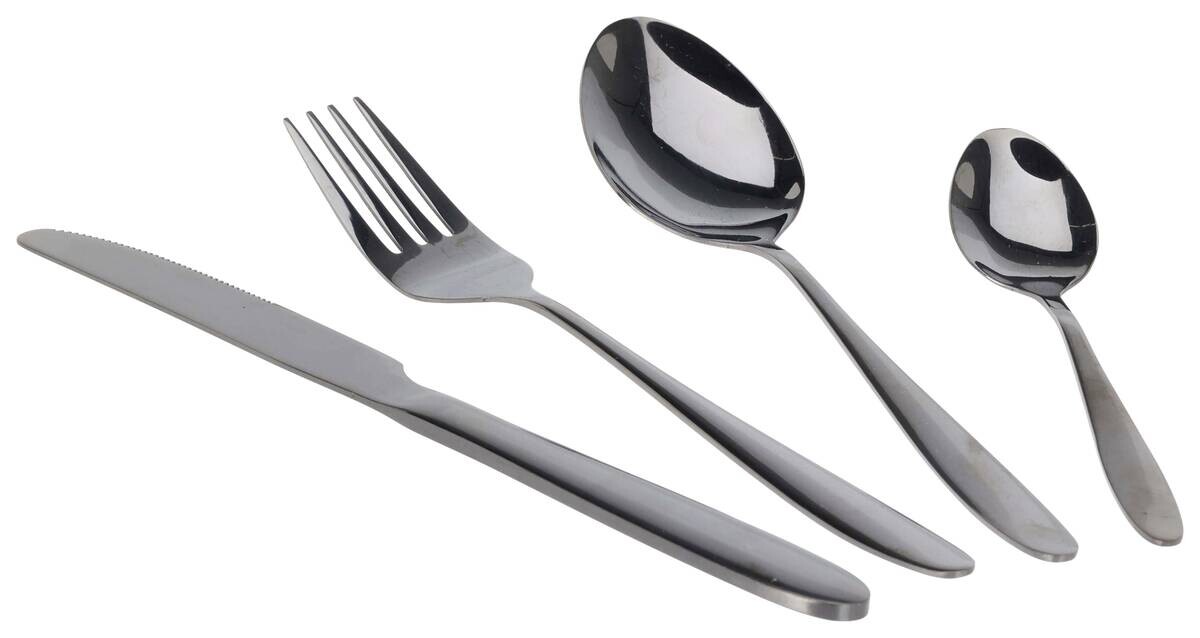 Besteckset schwarz Edelstahl 24 tlg.