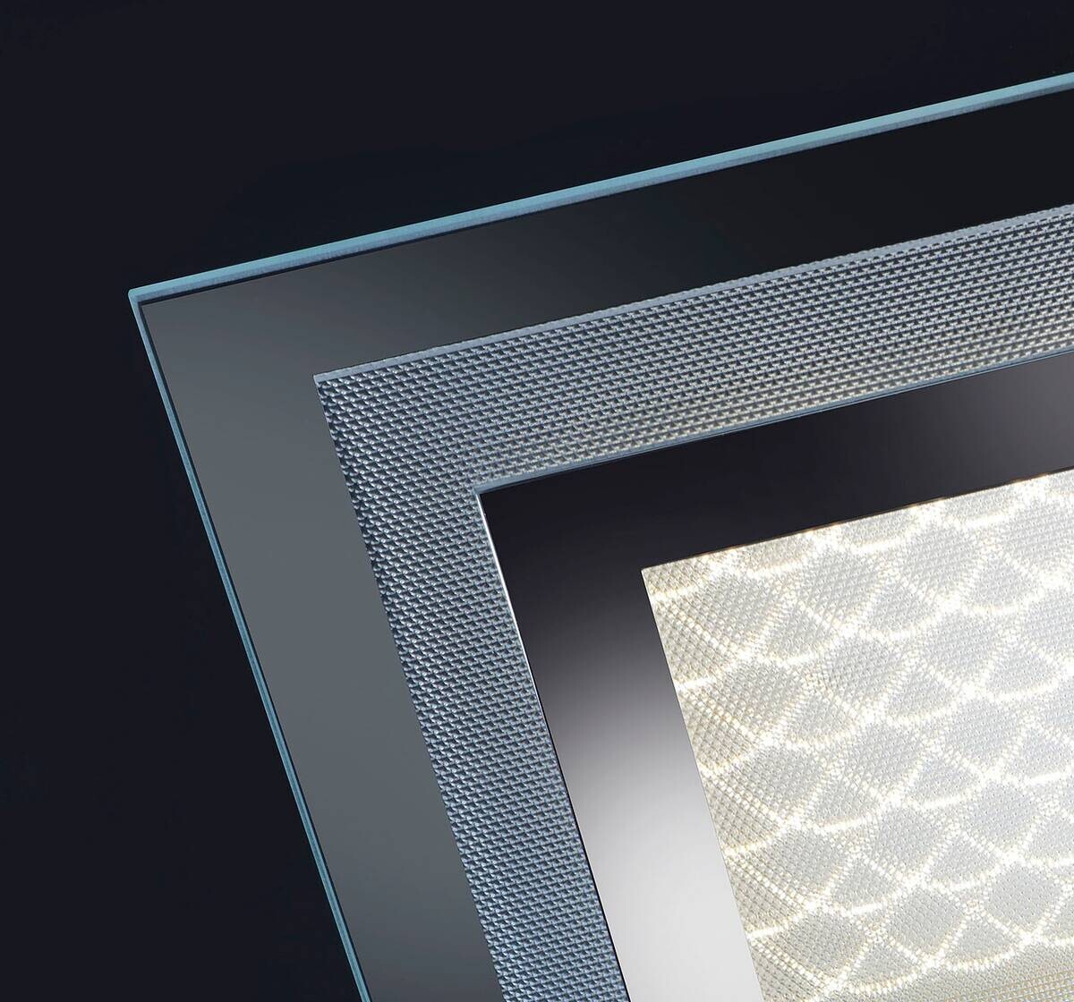 Paul Neuhaus LED-Deckenleuchte Foil Chrom B/H/L: ca. 44,5x8x44,5 cm