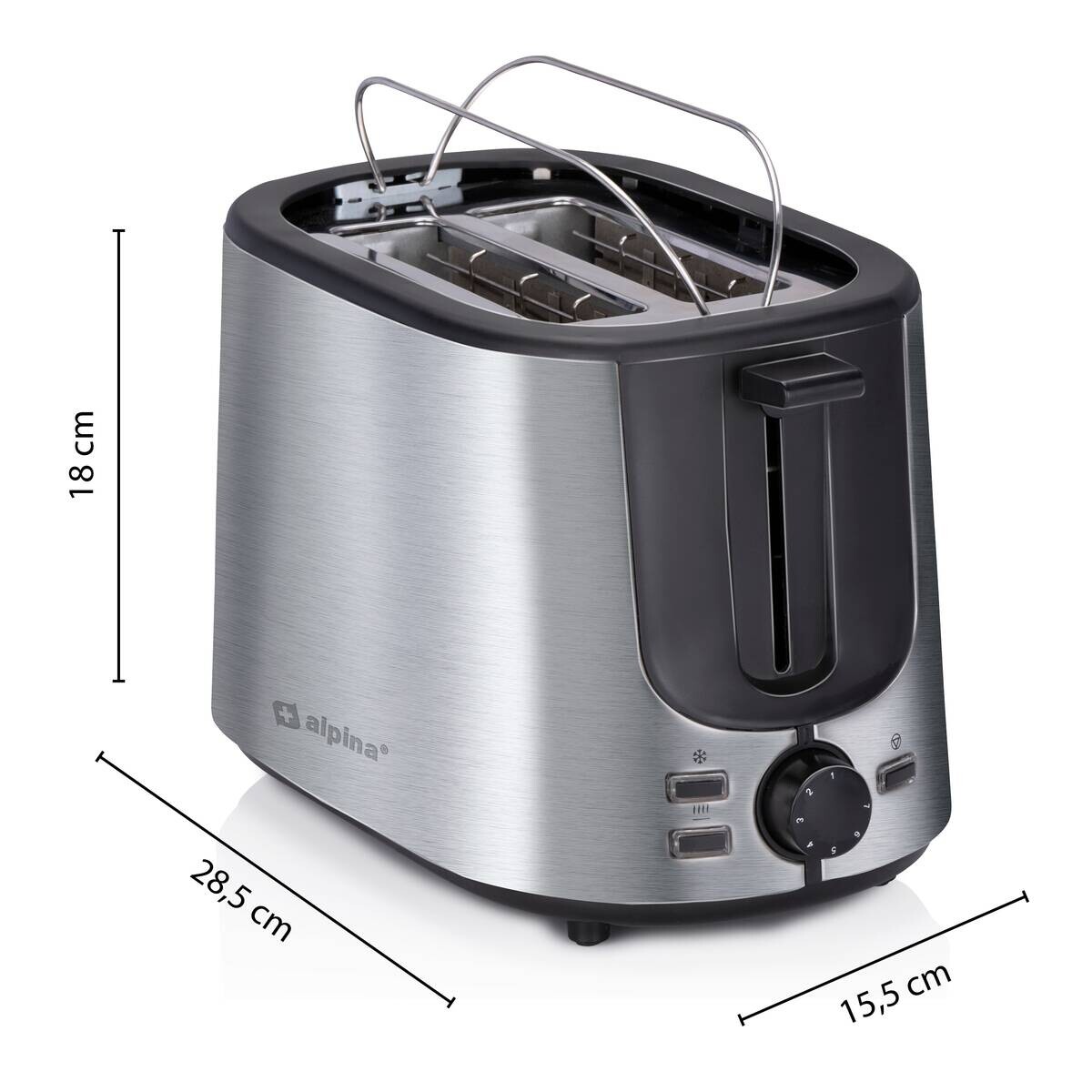 alpina Toastautomat silber Edelstahl