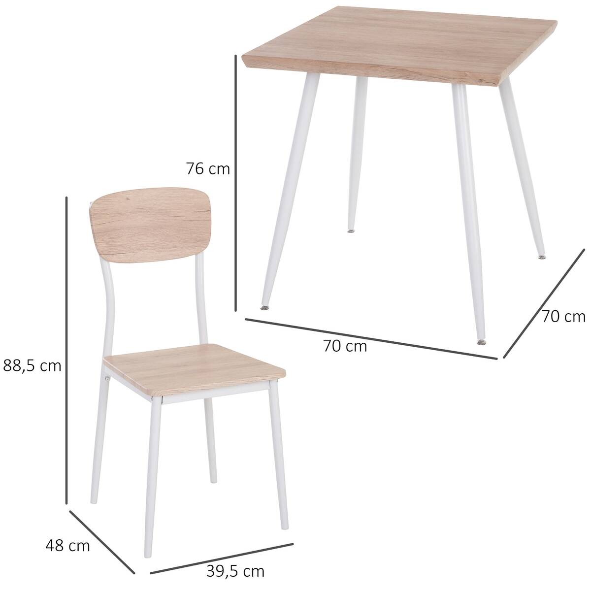 Essgruppe 835-086 natur B/H/T: ca. 70x76x70 cm