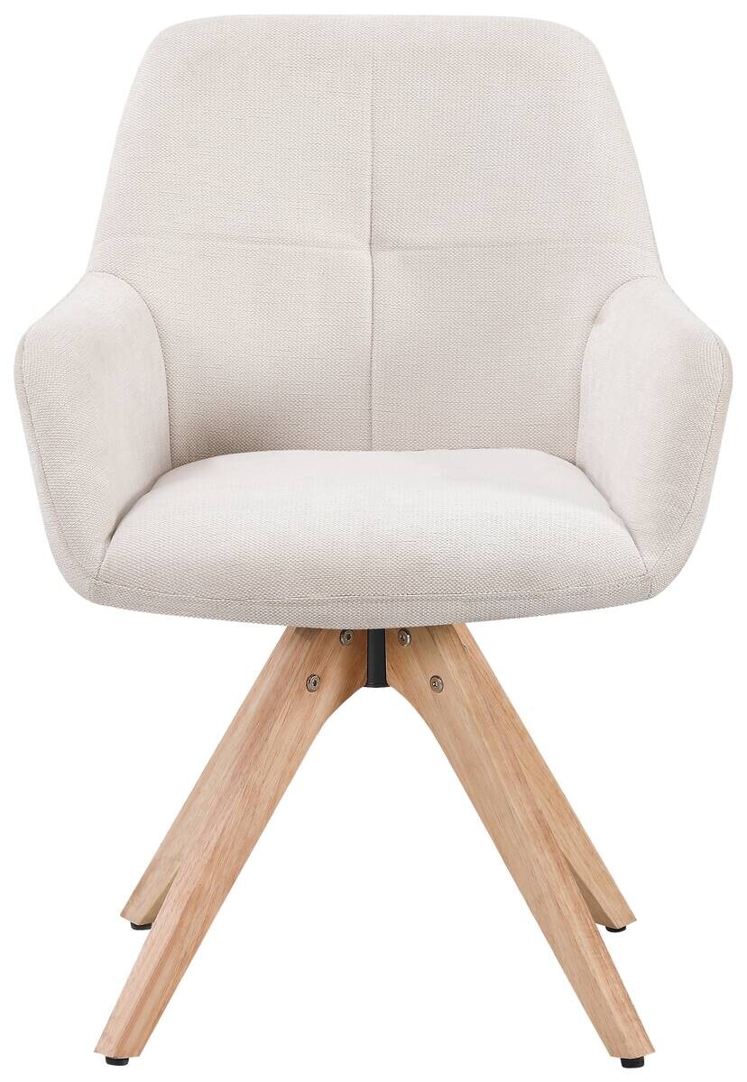 Armlehnstuhl Woody beige Webstoff B/H/T: ca. 62x85,5x64 cm