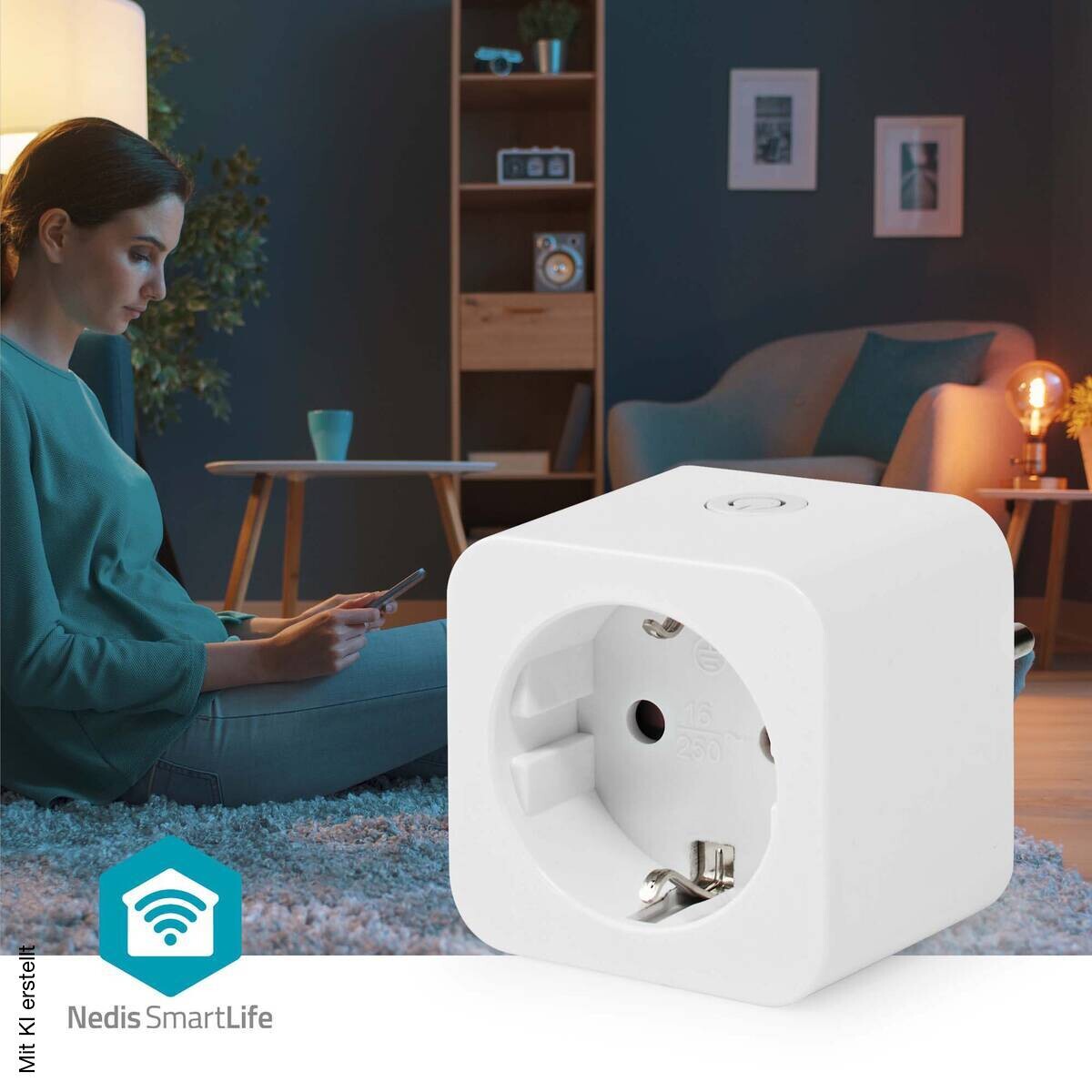 Nedis Smart-Stecker weiß Kunststoff B/H/L: ca. 5,47x8,25x5,47 cm