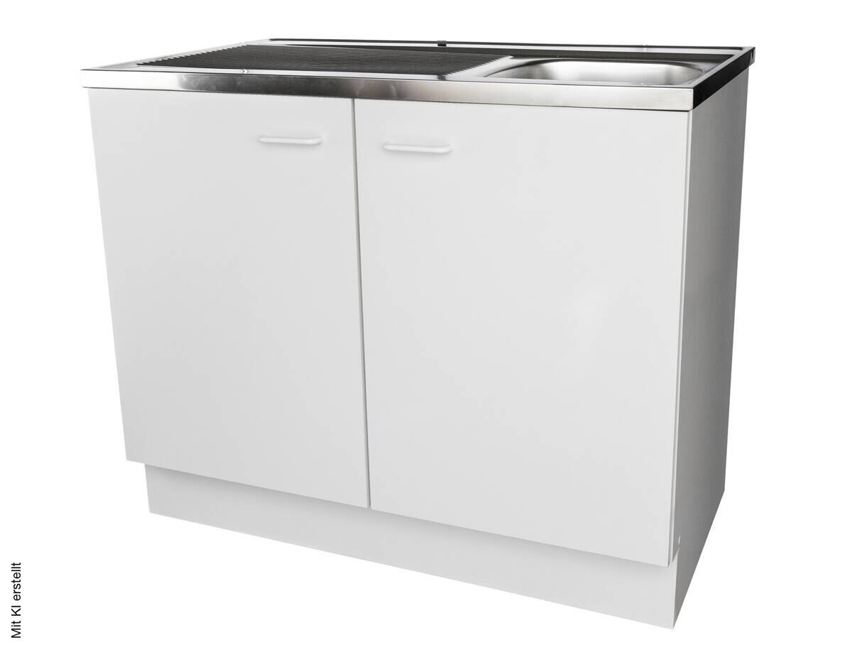 Spülenschrank weiß matt B/H/T: ca. 100x85x60 cm