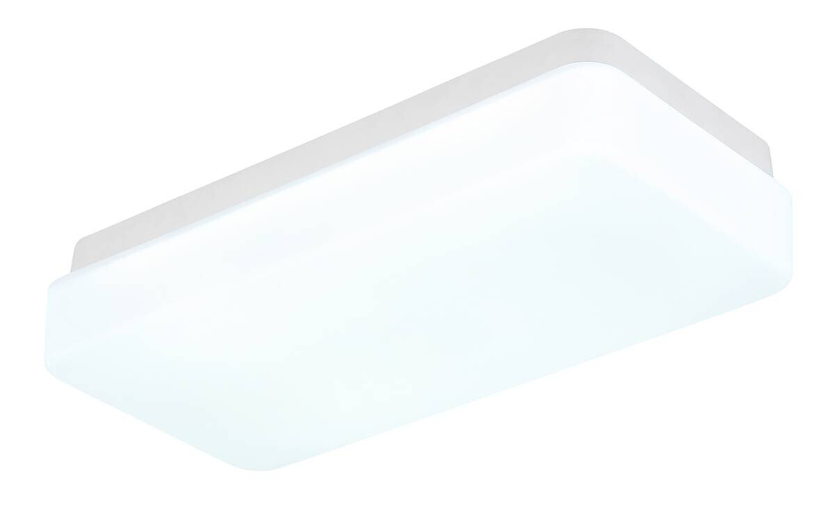 GLOBO LED-Deckenleuchte weiß Opal Metall Acryl B/H/L: ca. 13,5x6x28,5 cm 1 Brennstellen
