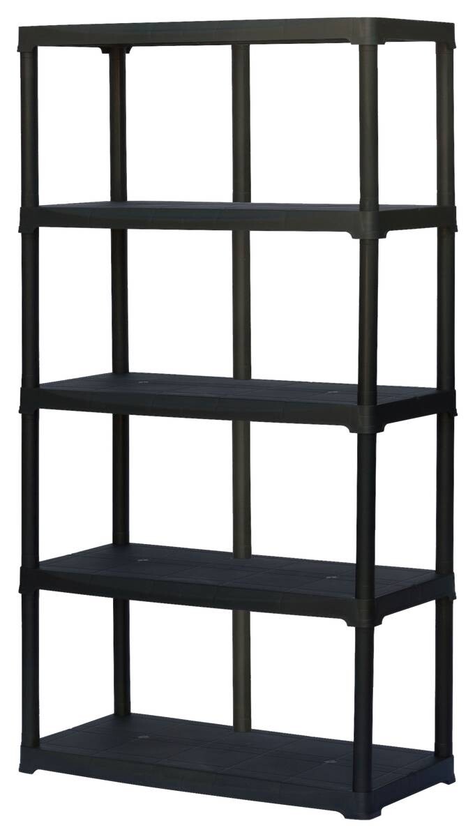 ArtPlast Kunststoffregal schwarz Kunststoff B/H/T: ca. 100x176x40 cm