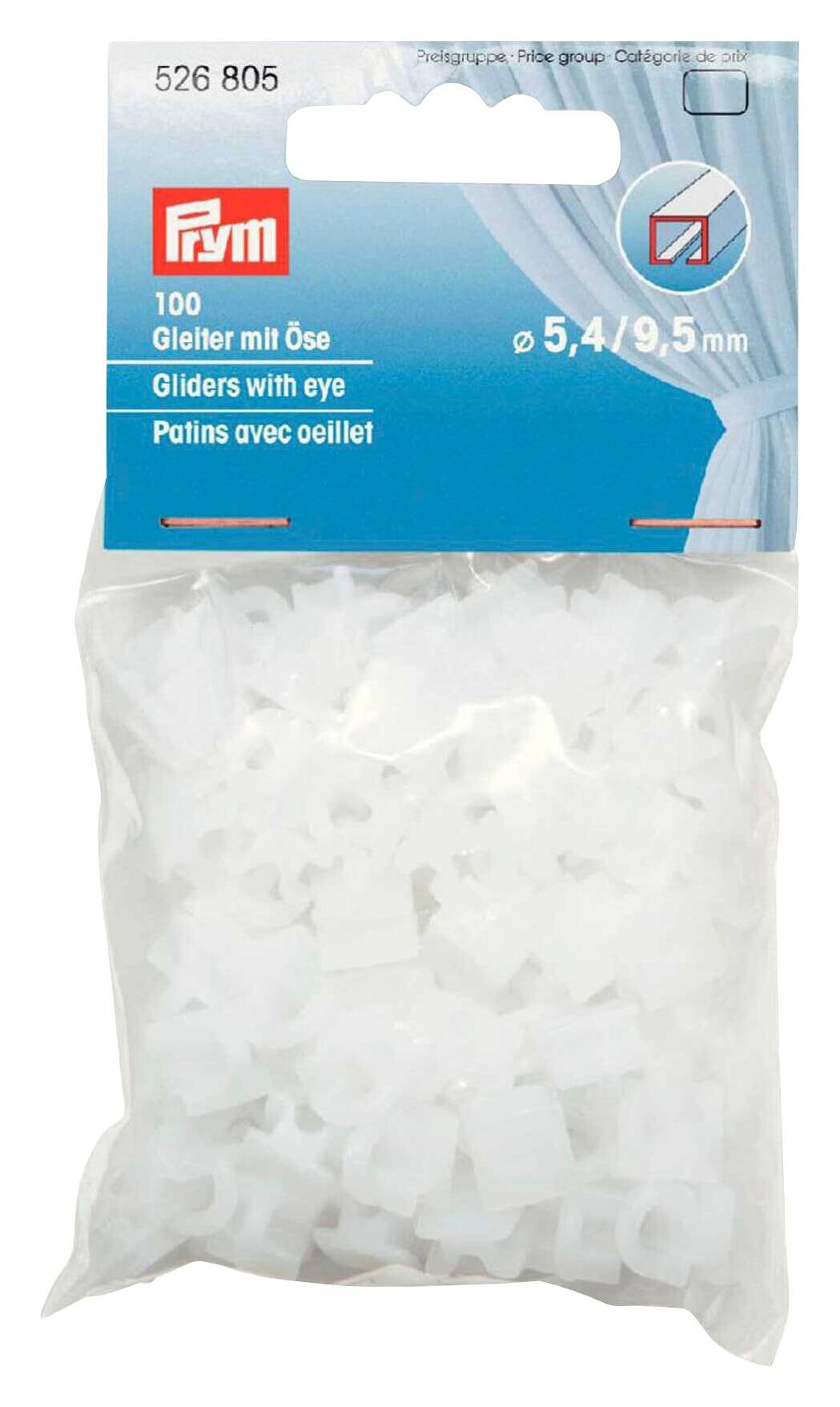 Prym Ösen-Gleiter weiß Kunststoff 100er Pack
