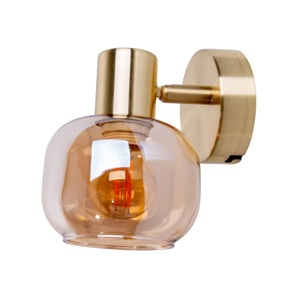 Näve Leuchten Spot gold Glas Metall B/H/T: ca. 14x16x10 cm E14 1 Brennstellen