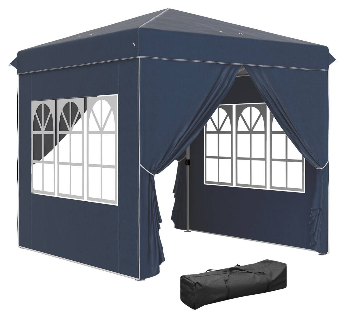 Outsunny Pavillon blau Polyester B/H/L: ca. 248x270x248 cm
