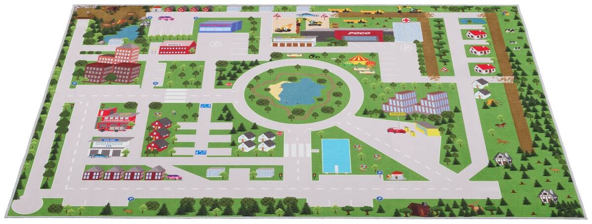 Kinderteppich Spielstraße Multi T/L: ca. 160x120 cm