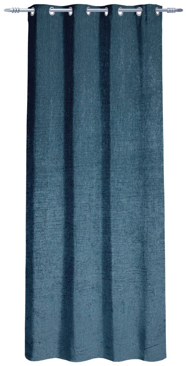 Ösenvorhang Chenille blau 100% Polyester B/L: ca. 140x245 cm