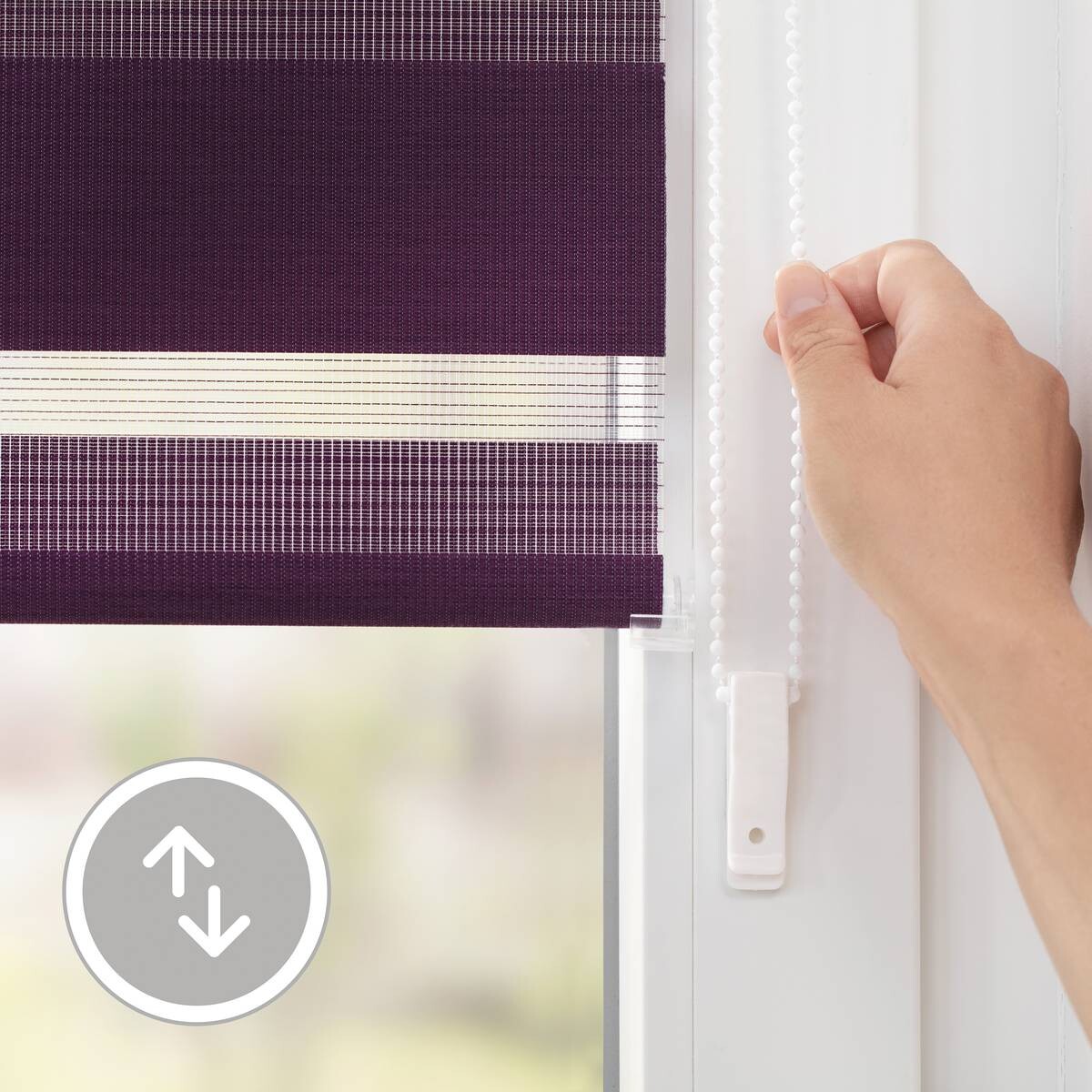 LICHTBLICK Doppelrollo Duo brombeer B/L: ca. 60x220 cm