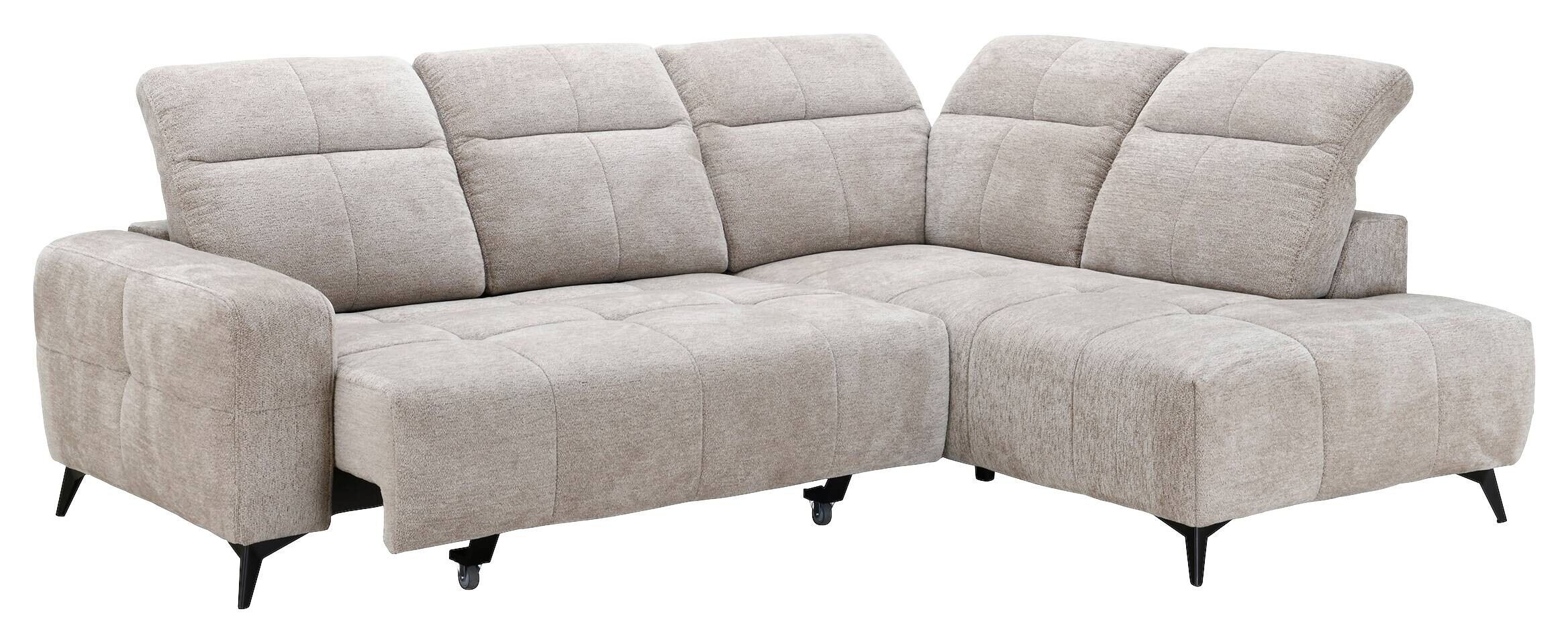 Ecksofa mit elektrischer Sitztiefenverstellung beige B/H/T: ca. 258x83x205 cm