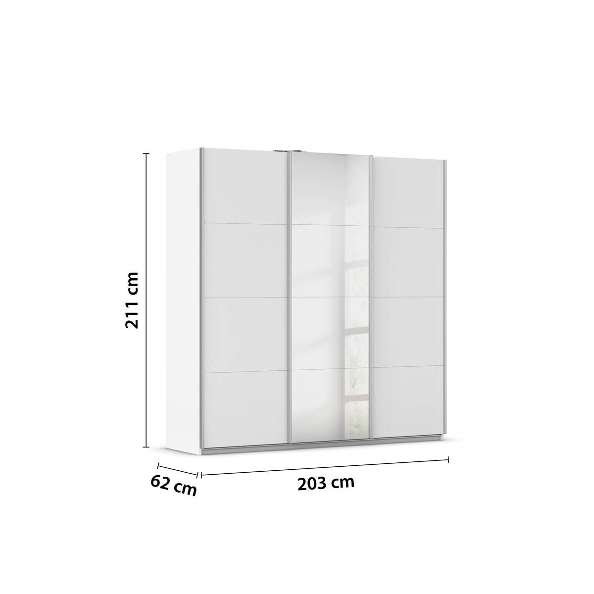 Kleiderschrank Kulmbach Alpinweiß B/H/T: ca. 203x210x62 cm