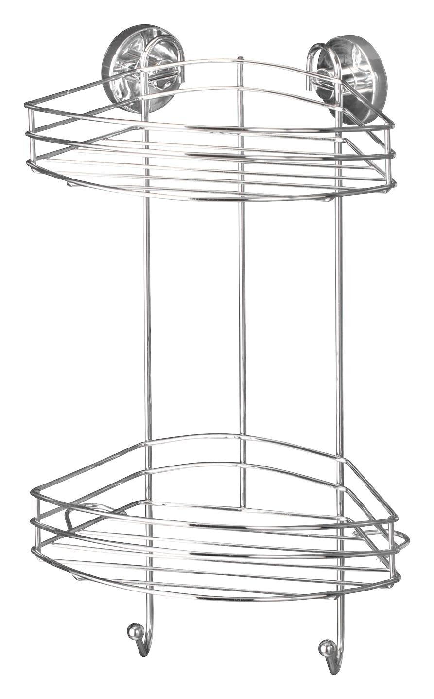 Eckregal Chrom Stahl B/H/L: ca. 23x43x21 cm