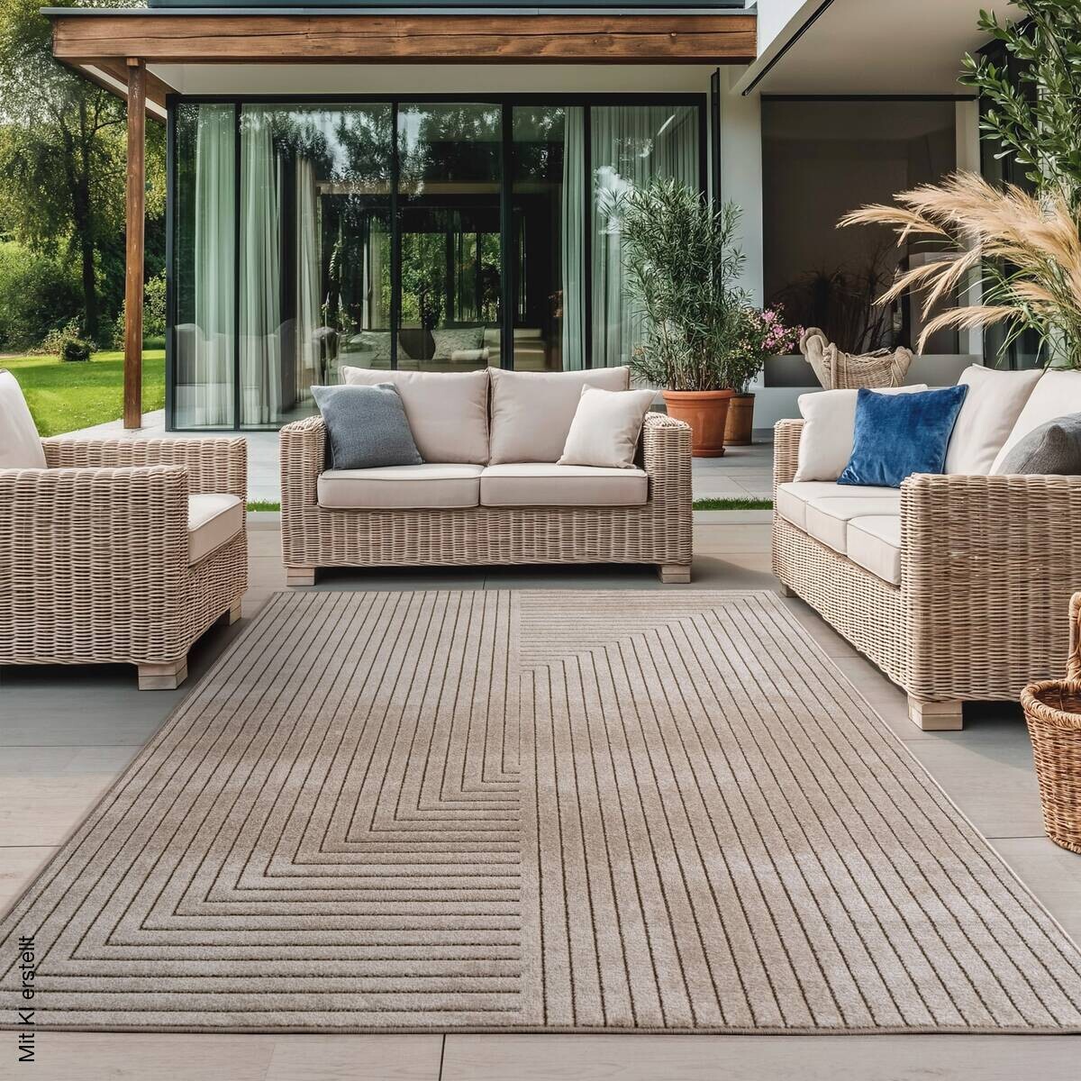 Ayyildiz In-/Outdoor-Teppich NOVA beige B/L: ca. 140x200 cm