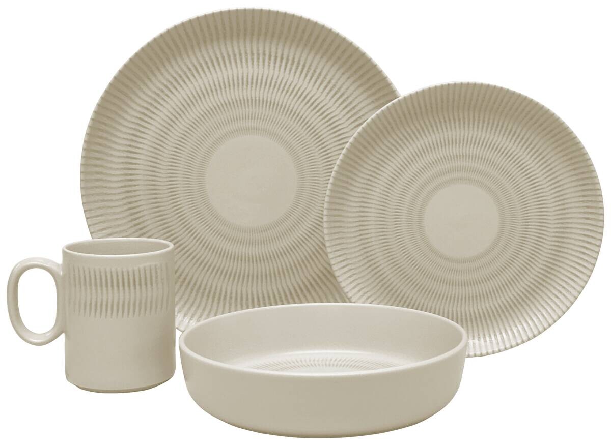 KEVOLI home Kombiservice sand Porzellan 2 tlg.