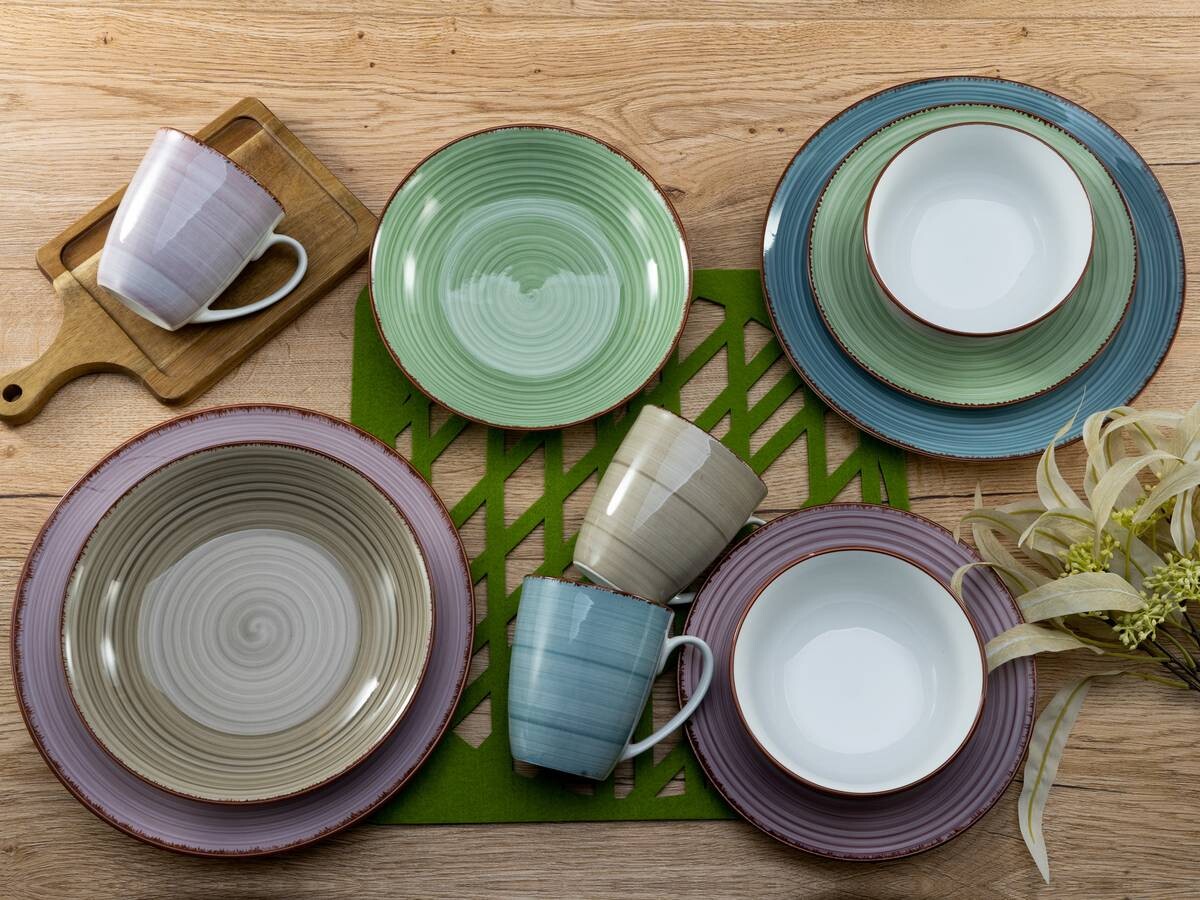 CreaTable Kombiservice SAMBA multicolor Porzellan 20 tlg.
