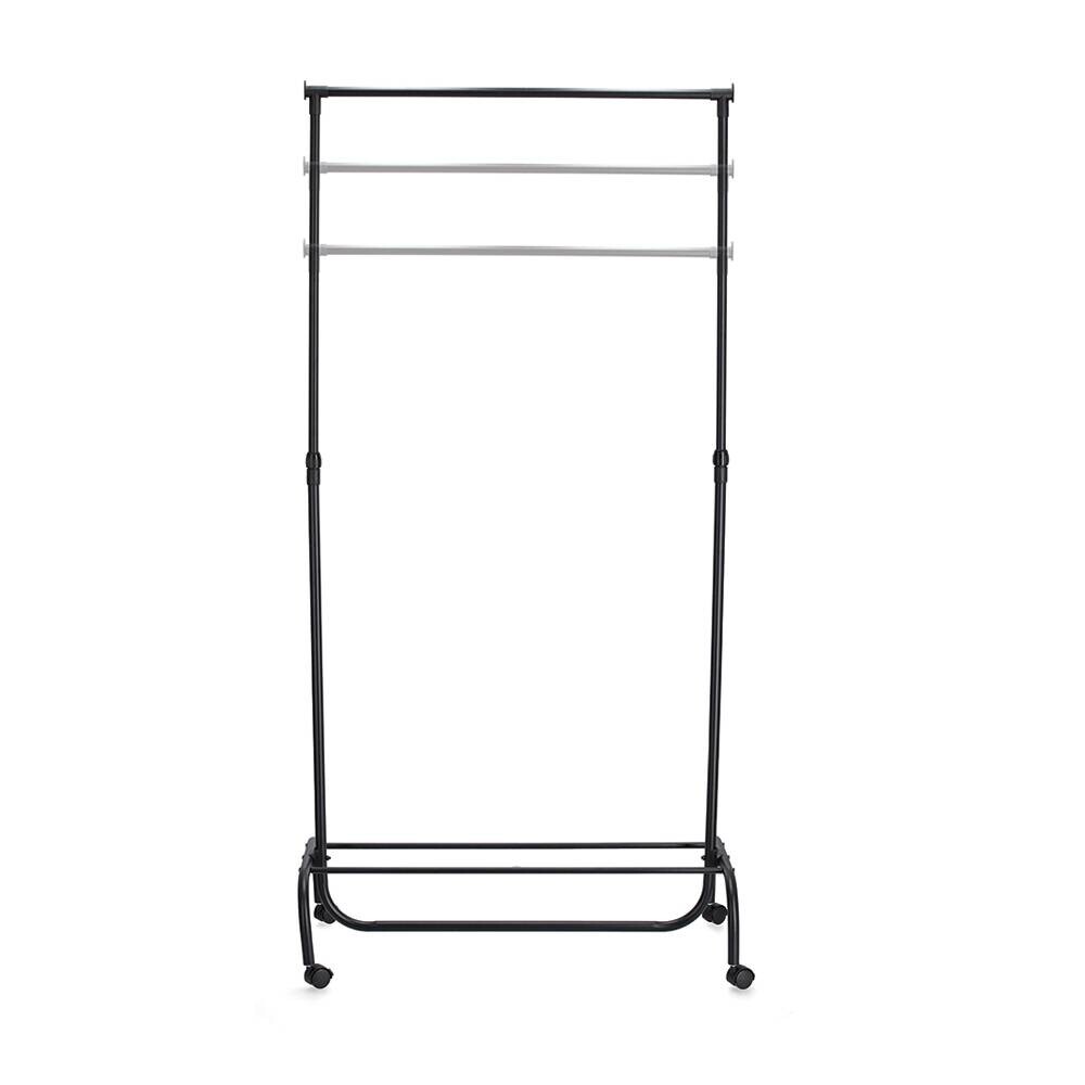 Zeller Kleiderständer schwarz Kunststoff B/H/L: ca. 43x175x86 cm
