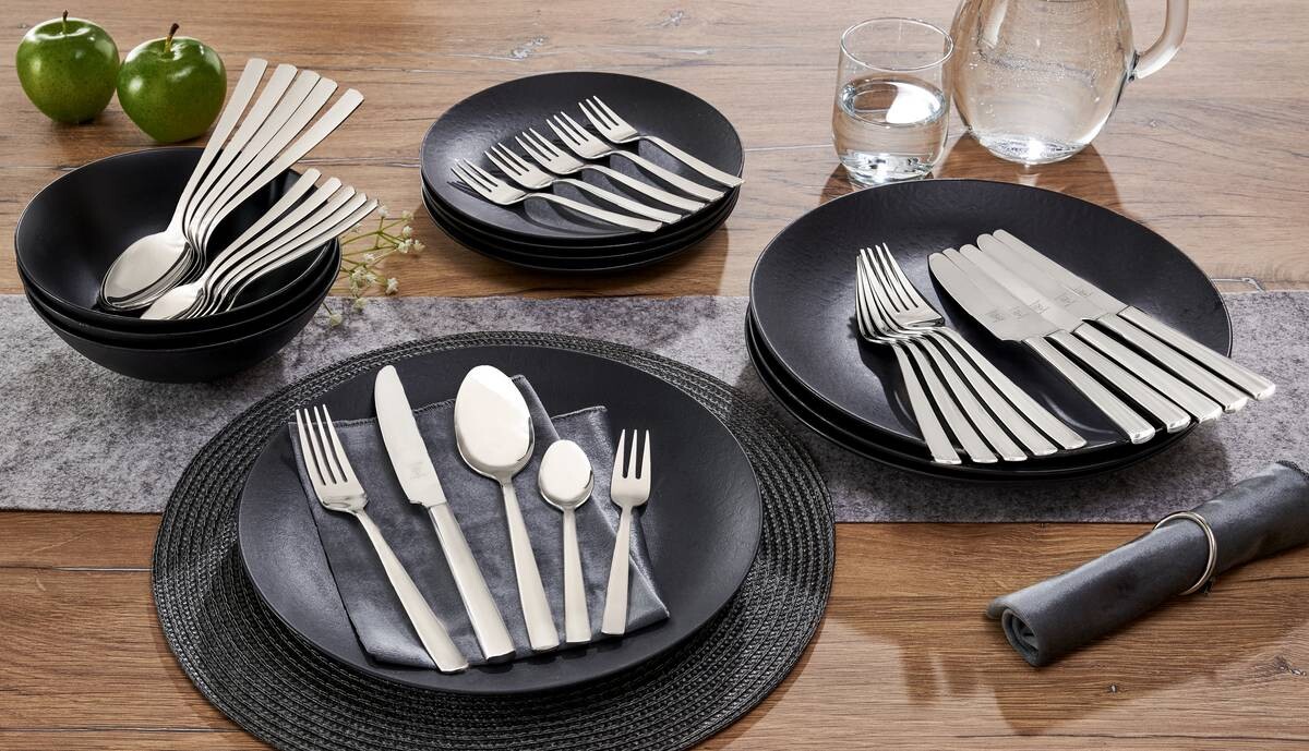 JUSTINUS Besteckset silber Edelstahl 30 tlg.