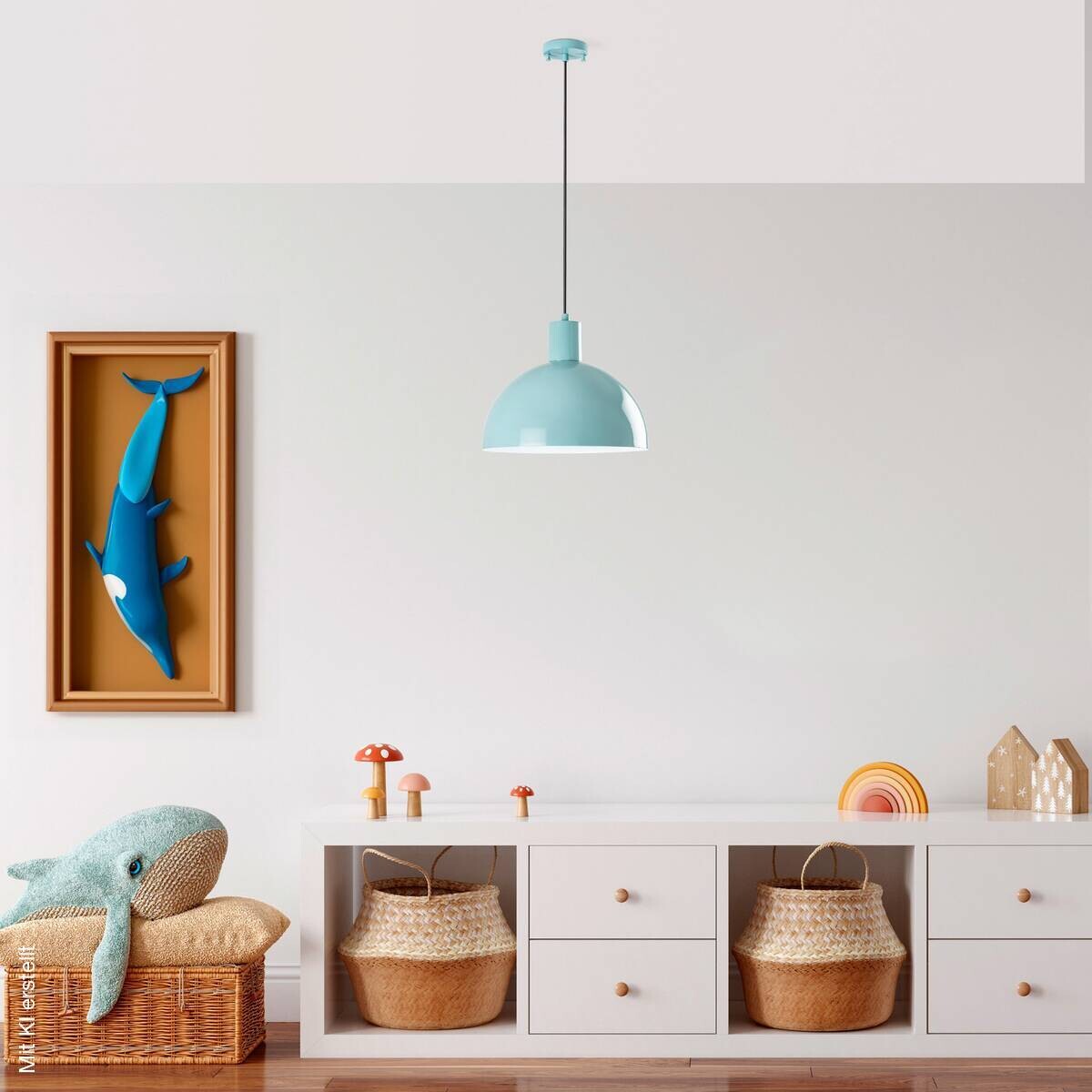 Opviq Pendelleuchte türkis B/H/T: ca. 30x117x30 cm E27 1 Brennstellen