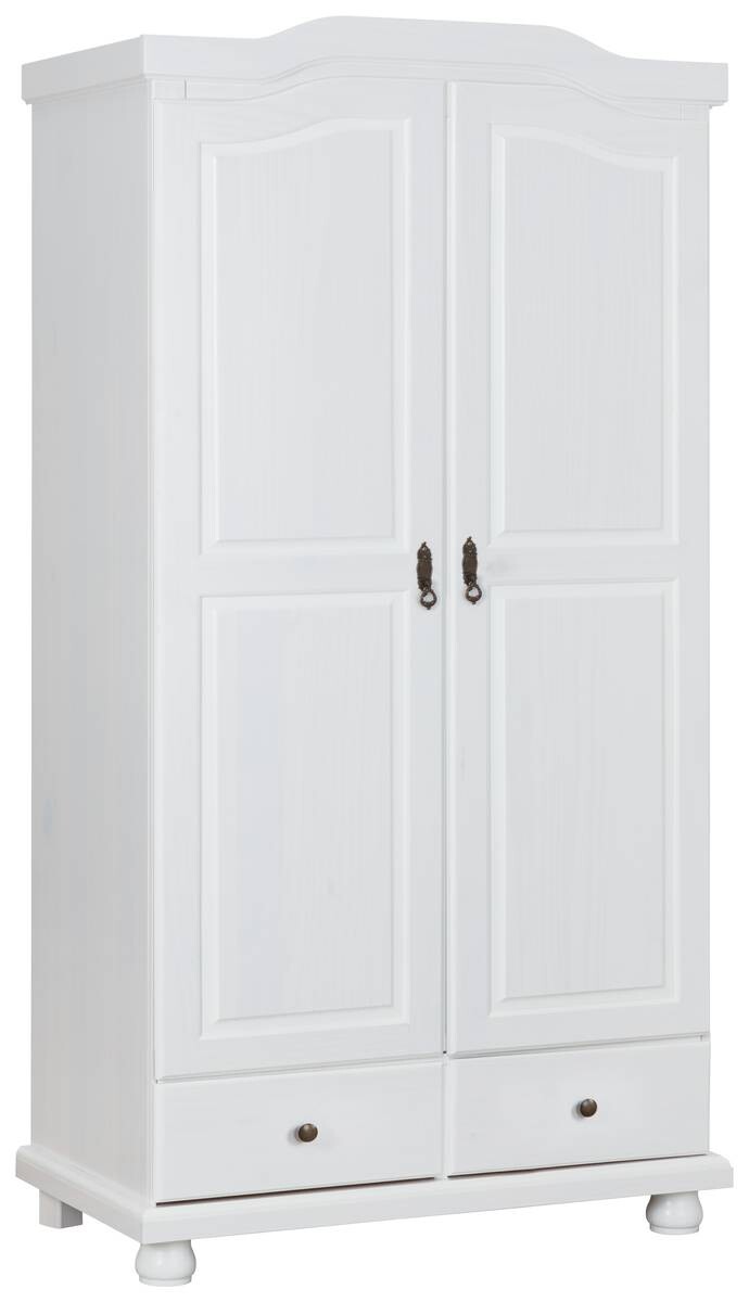Kleiderschrank Reutte weiß B/H/T: ca. 104x198x56 cm