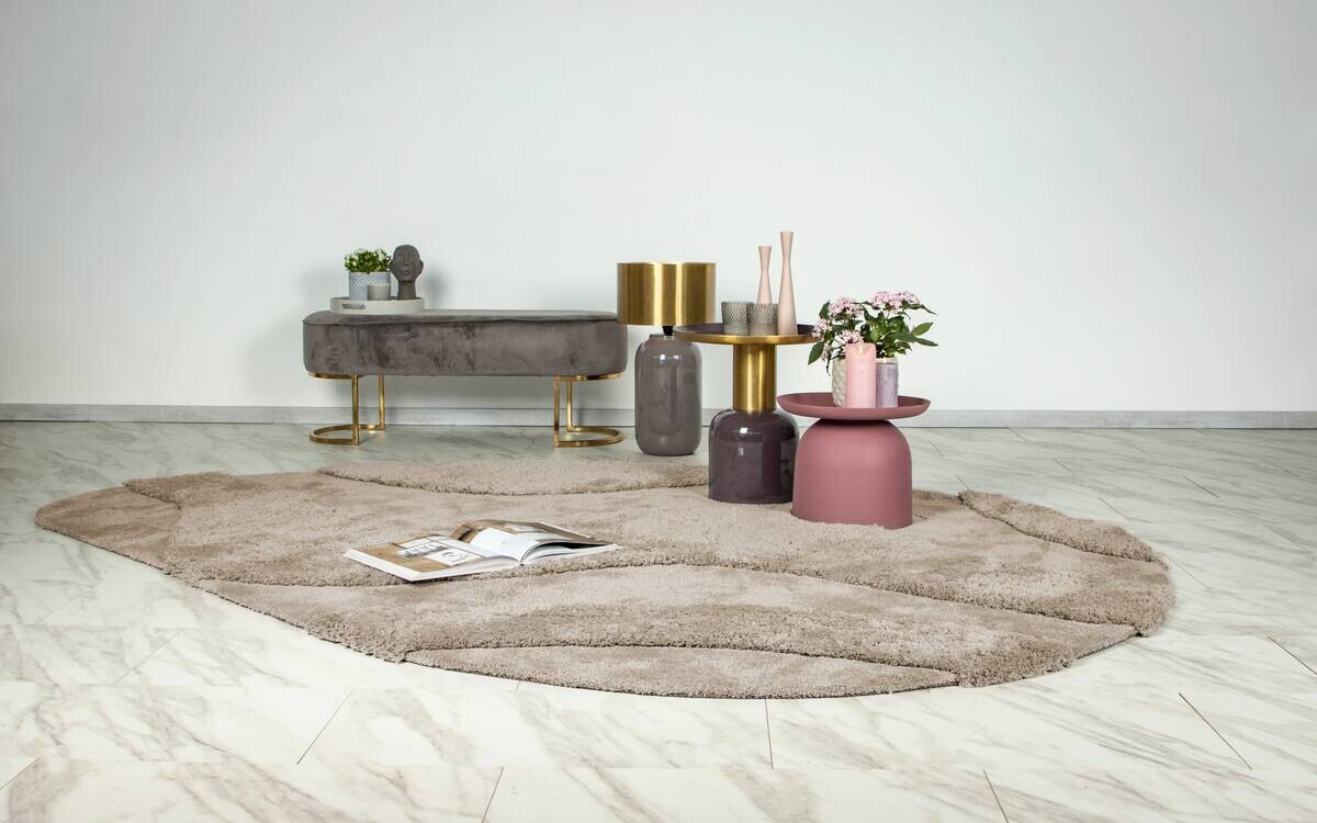 Kayoom Teppich Pulp 225 beige B/L: ca. 160x230 cm