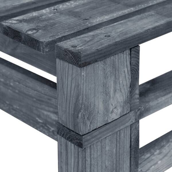vidaXL Palettenbank grau Holz B/H/L: ca. 65x55x110 cm
