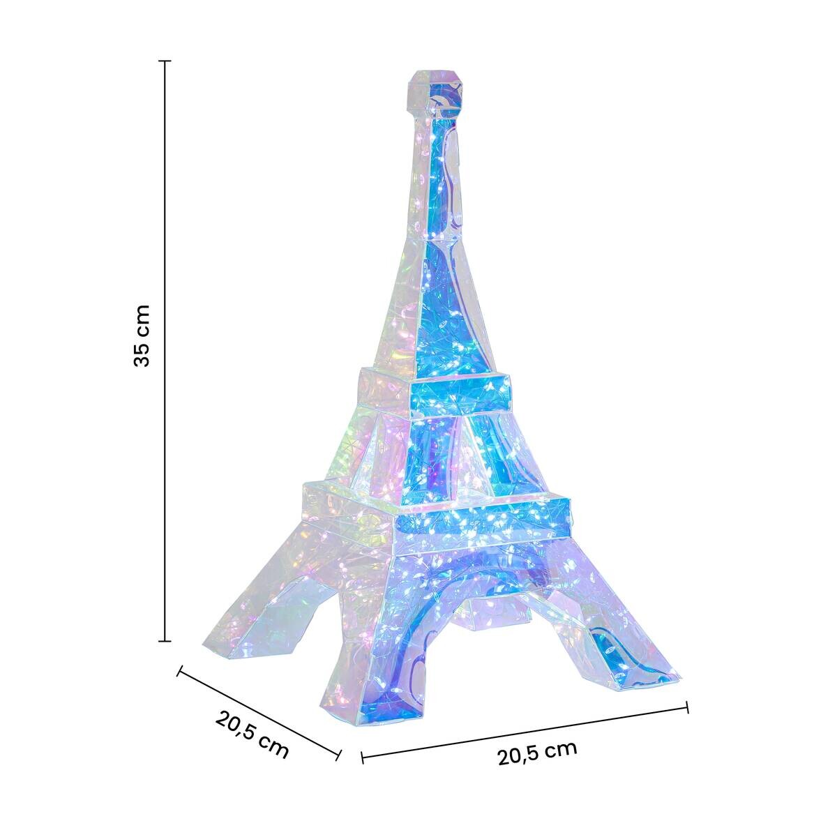 Nolo LED-Dekoleuchte Eiffelturm transparent
