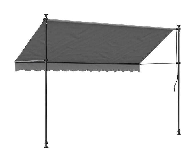 vidaXL Markise anthrazit B/H/L: ca. 150x300x300 cm