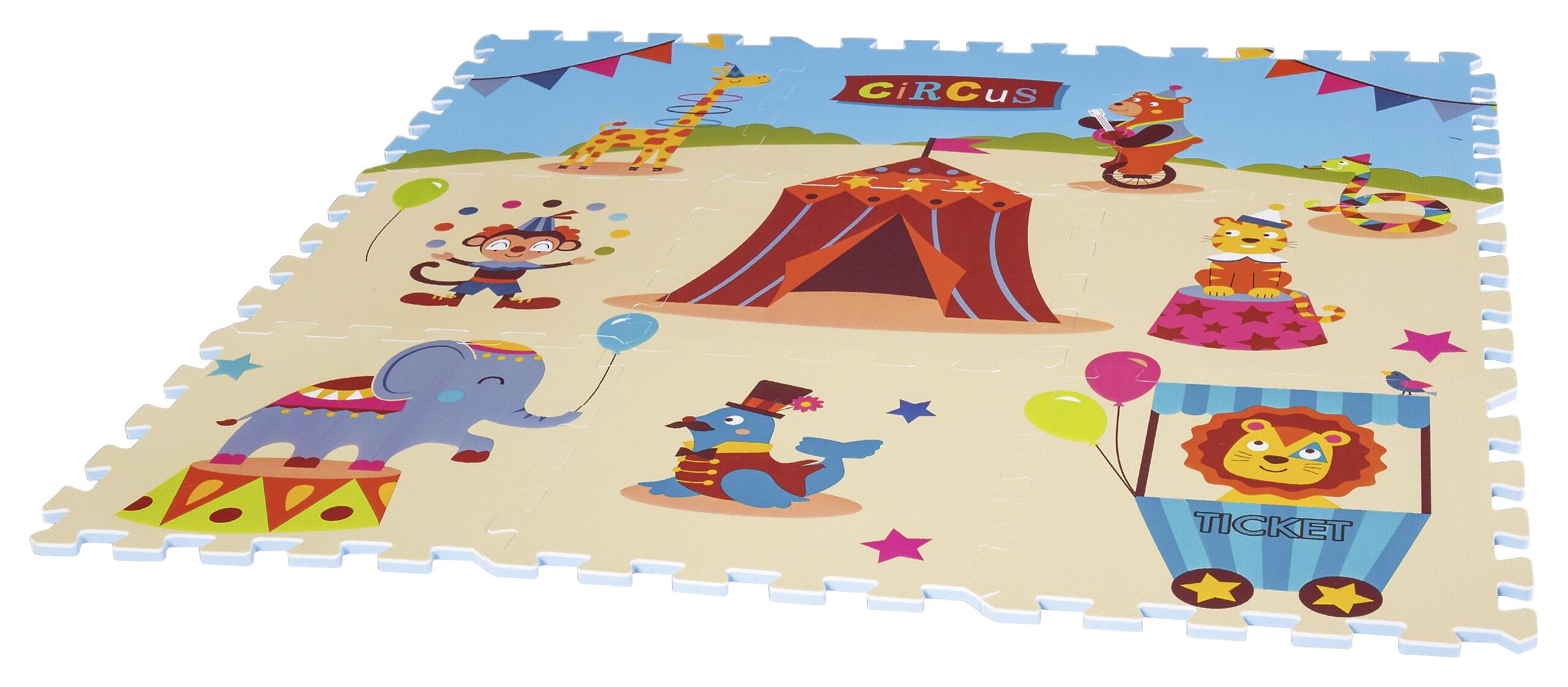 Puzzlematte Zirkus bunt