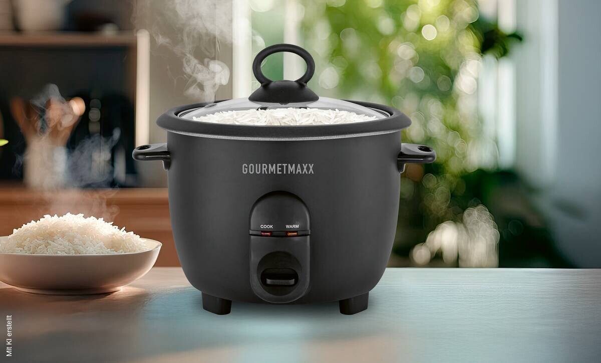 GOURMETmaxx Reiskocher schwarz B/H/L: ca. 23,9x20,4x23,9 cm