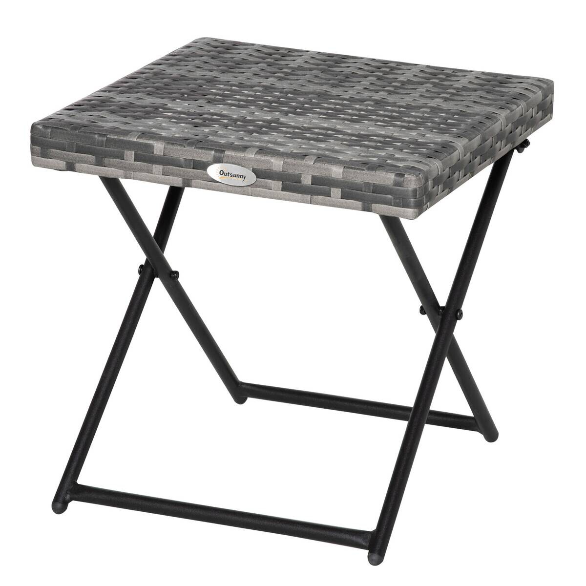 Outsunny Beistelltisch grau Edelstahl B/H/L: ca. 40x40x40 cm