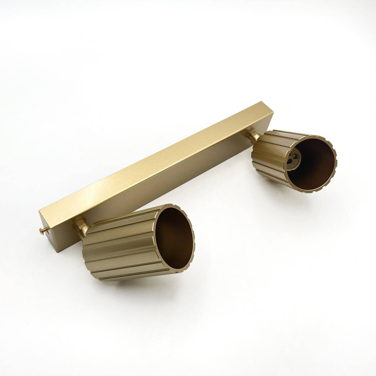 Lamkur Strahler Prisma gold Stahl B/H/L: ca. 6,5x16,5x30 cm 2 Brennstellen