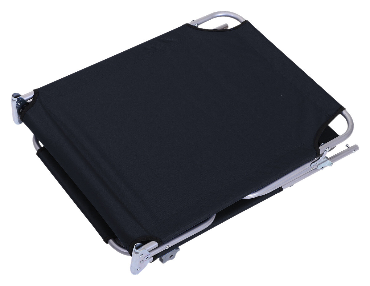 Outsunny Gartenliege schwarz Metall B/H/L: ca. 58x27x187 cm