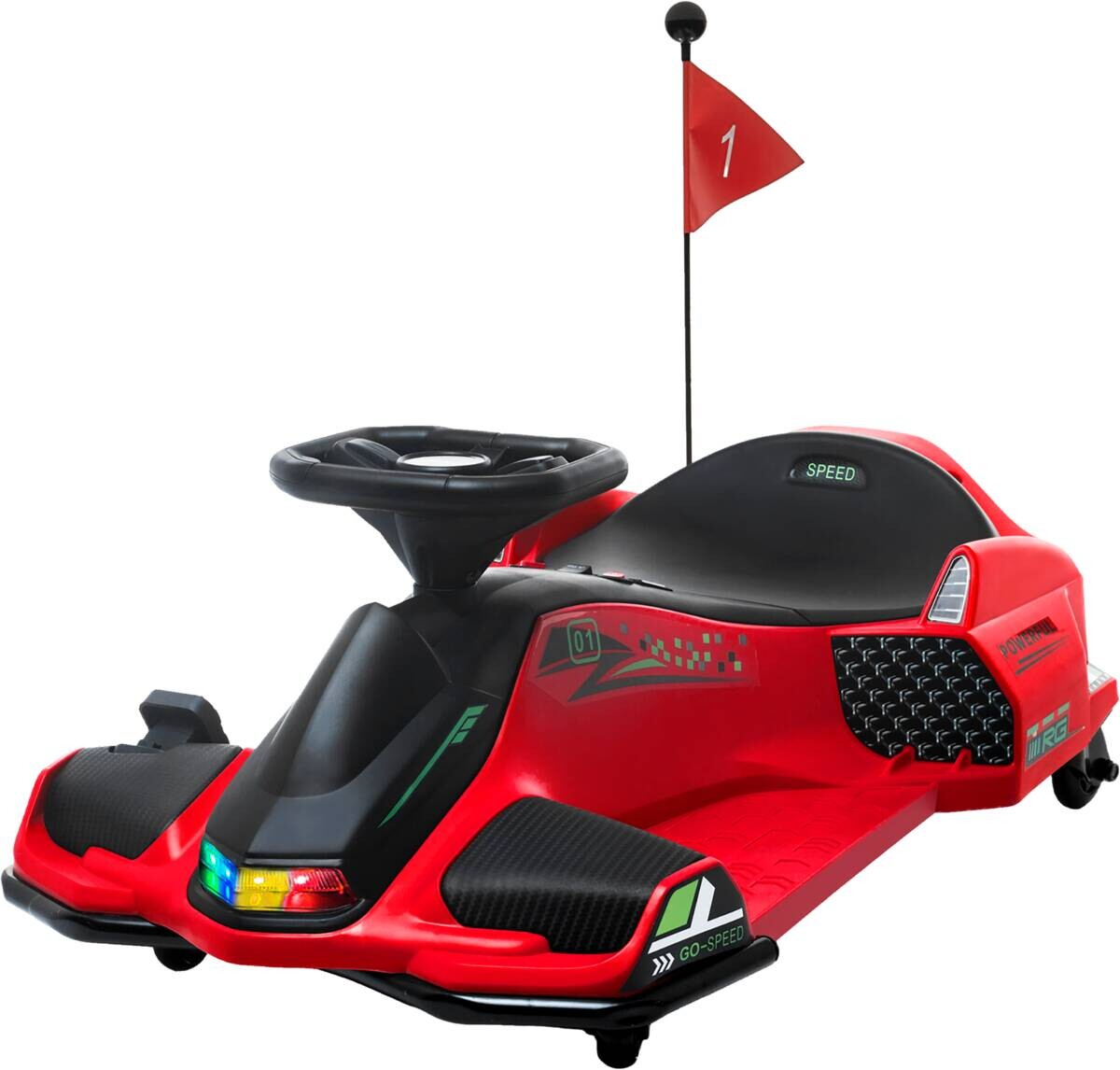 HOMCOM Kinder Elektro Gokart rot B/H/L: ca. 53x99x90 cm