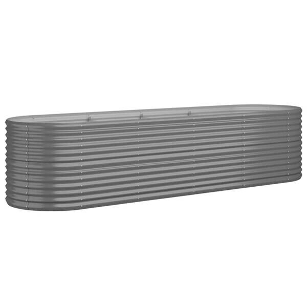 Hochbeet grau Stahl B/H/L: ca. 80x68x296 cm