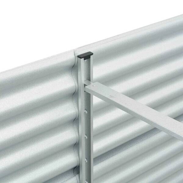 Garten-Hochbeet silber Stahl B/H/L: ca. 80x81x240 cm