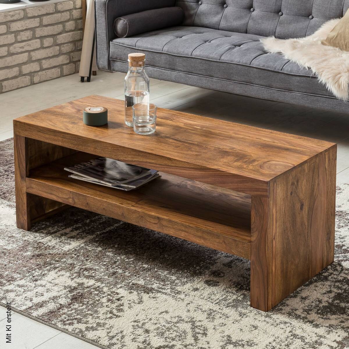 Couchtisch braun B/H/T: ca. 110x45x45 cm