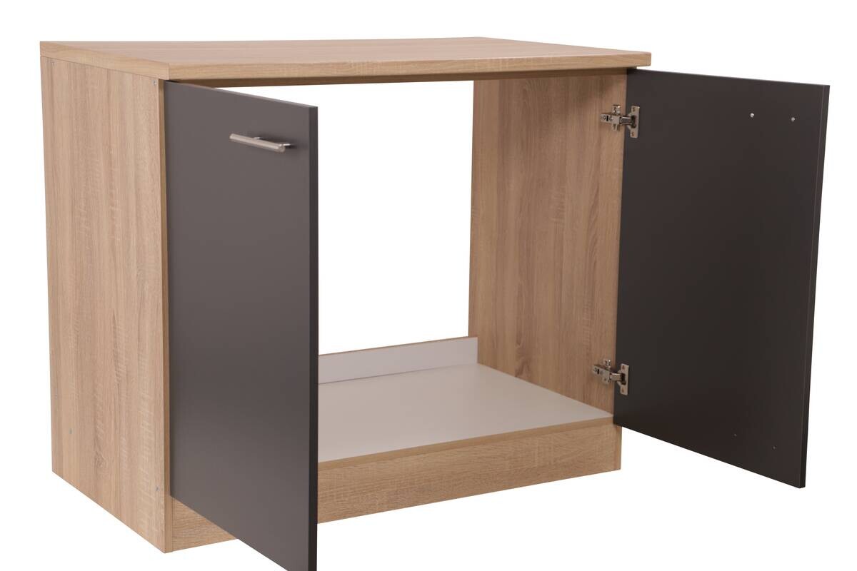 Spülenunterschrank Merle grau B/H/T: ca. 100x85x60 cm