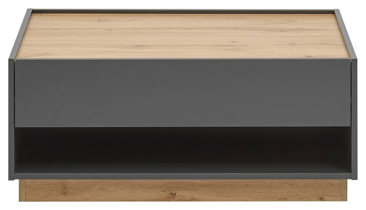 Couchtisch City Eiche Wotan Nachbildung anthrazit B/H/T: ca. 90x38x60 cm