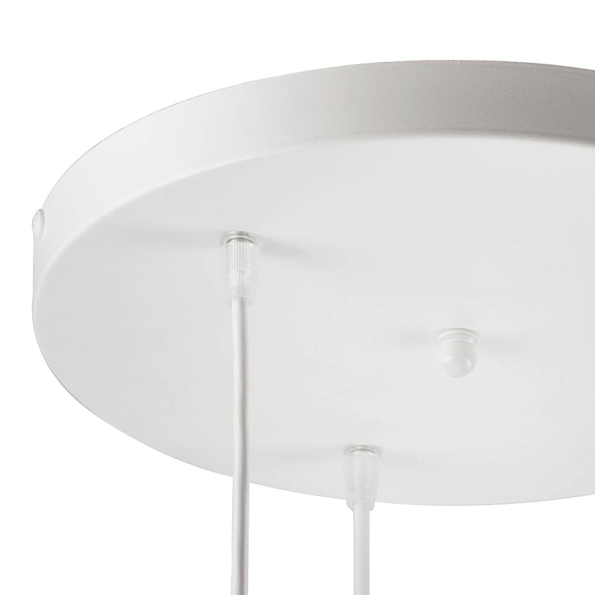 Lamkur Pendelleuchte DANIELLE 31811 weiß Holz Stahl H/L: ca. 79x37 cm E27 3 Brennstellen