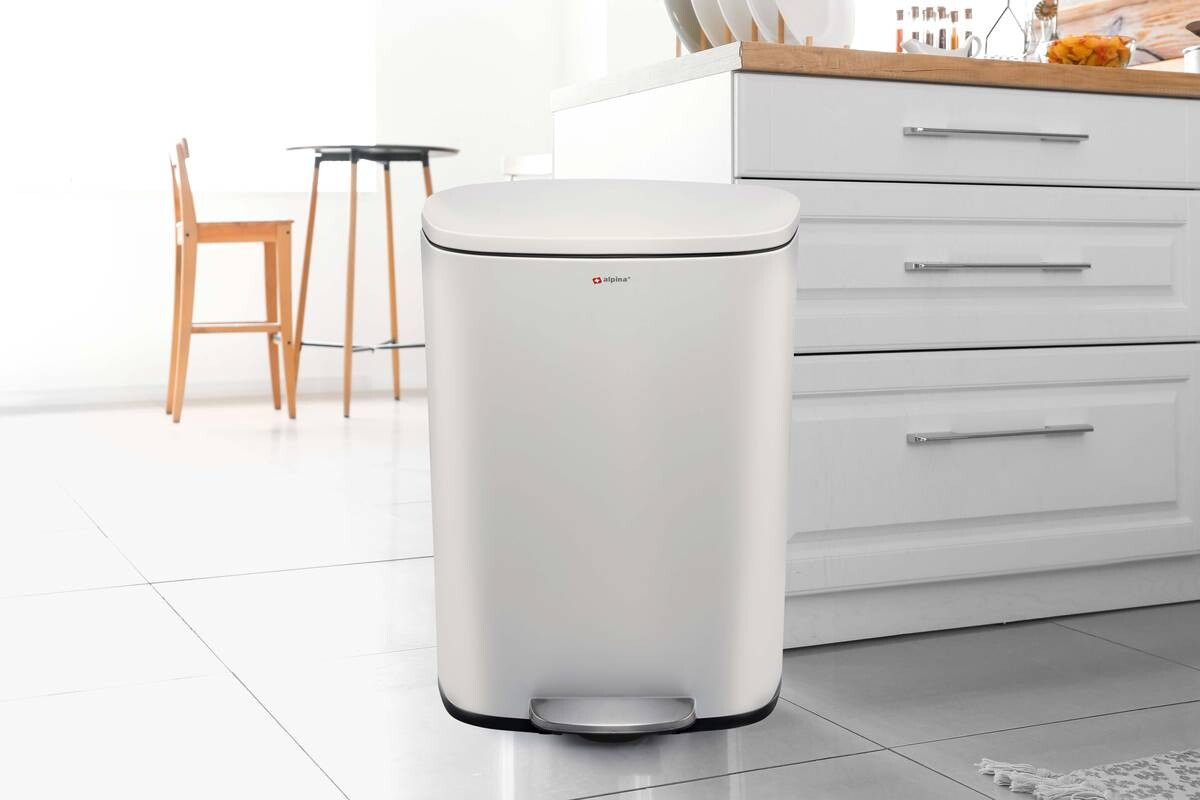 alpina Treteimer weiß Kunststoff