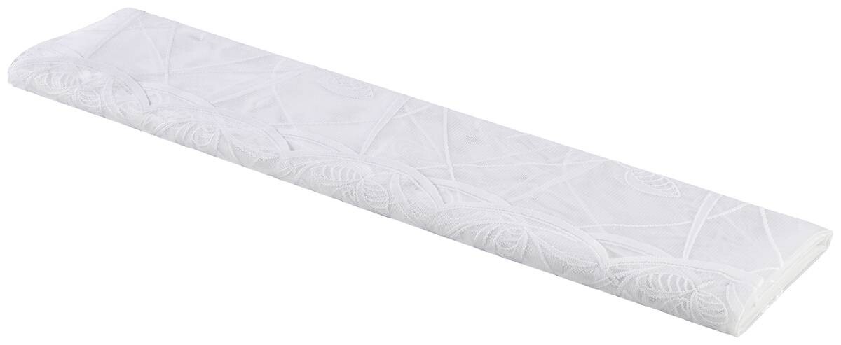 Scheibengardinen-Meterware Sara weiß 100% Polyester H: ca. 120 cm