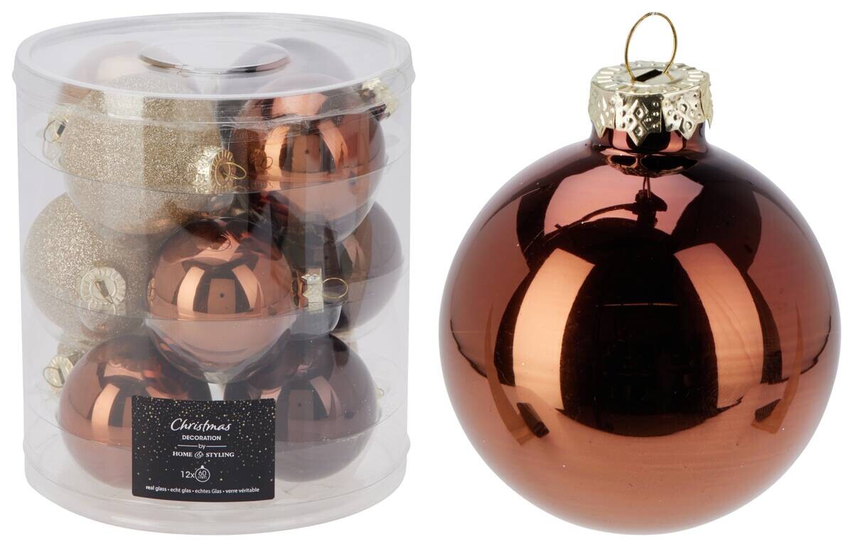 Weihnachtskugel amber D: ca. 6 cm