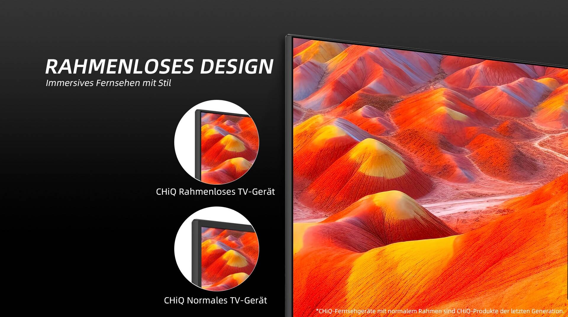 CHiQ Q-LED-TV U55QG7L B/H: ca. 123x79 cm