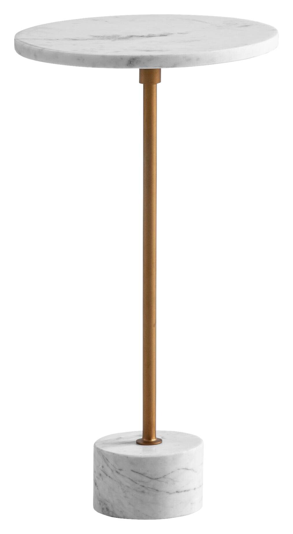 Beistelltisch weiß gold Marmor B/H/T: ca. 30x56x30 cm
