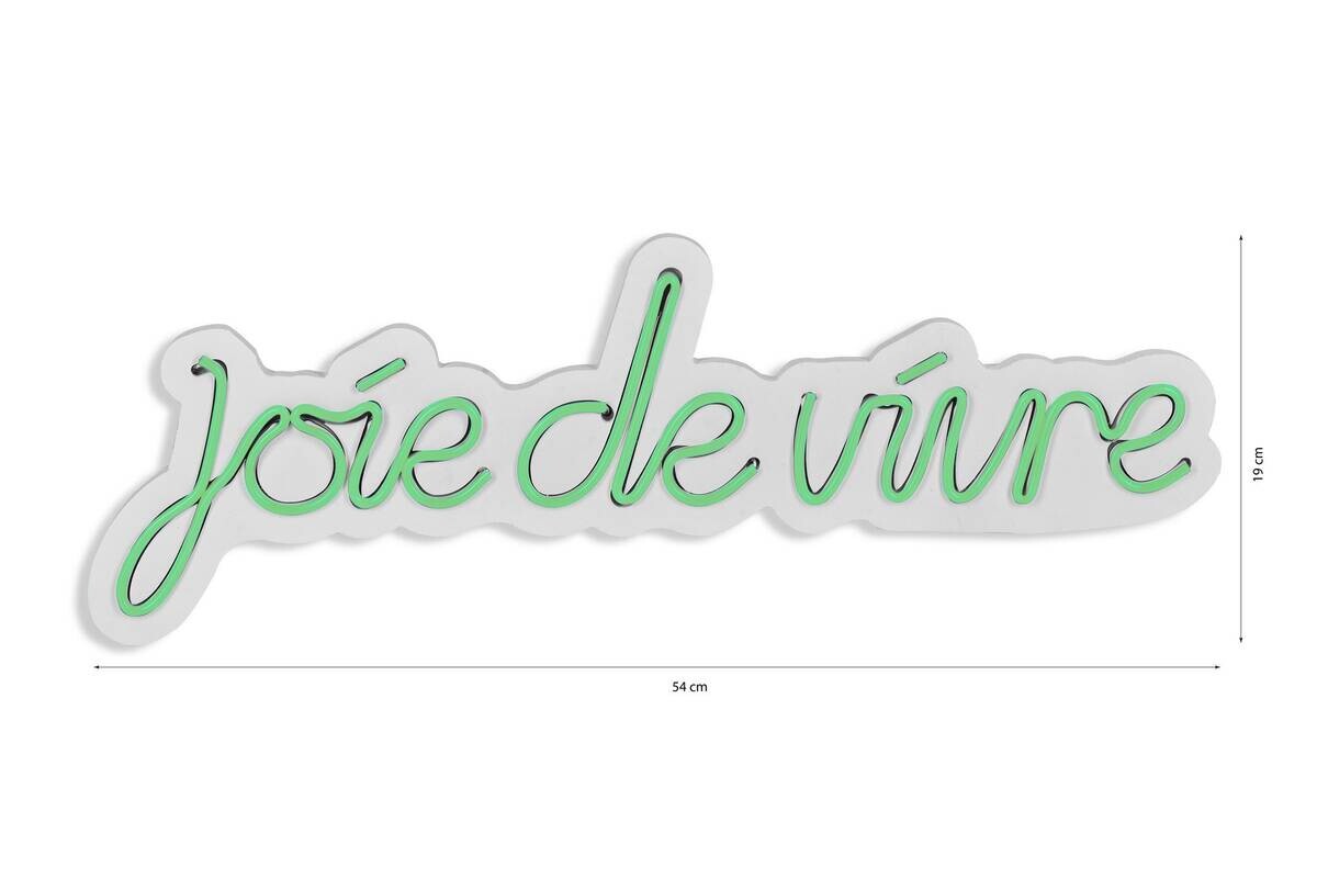 Opviq LED-Wandleuchte grün PVC B/H/T/L: ca. 53x19x2x53 cm