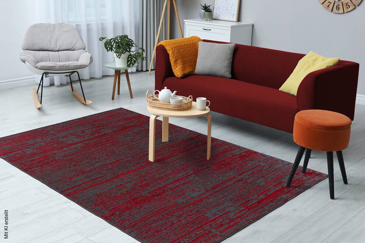 Kayoom Flachflorteppich Kalea 125 rot B/H/L: ca. 120x0,8x170 cm