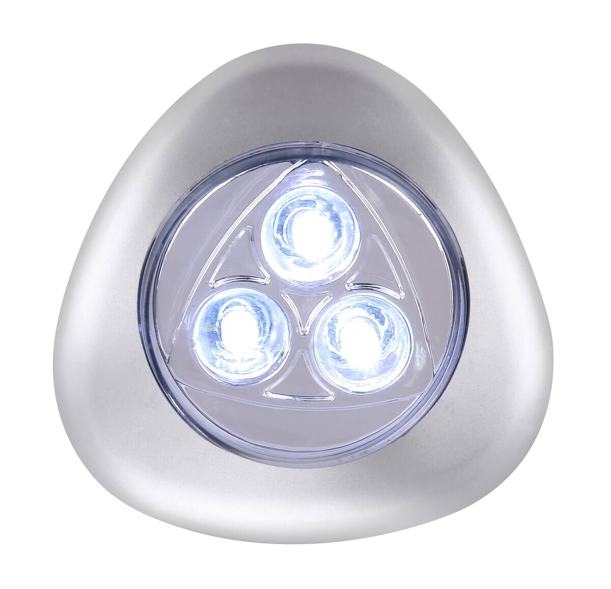 GLOBO Drücklicht 31909 silber klar Kunststoff B/H/L: ca. 7x3x7 cm
